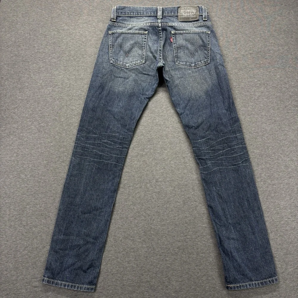 Levi's 511 Jeans Mens 30X32 Blue Denim Slim Fit Stretch Fade Workwear Whiskered